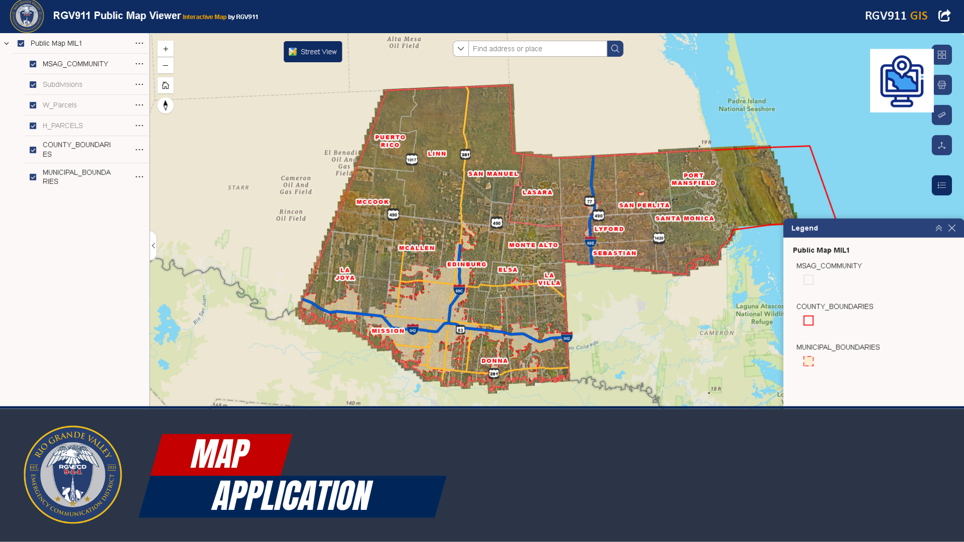 Addressing and Boundaries Map