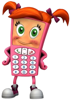 Cell Phone Sally mascot
